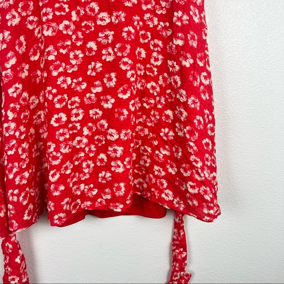 Lulus Garden Explorer Red Floral Print Mini Dress Sz M - Picture 9 of 10